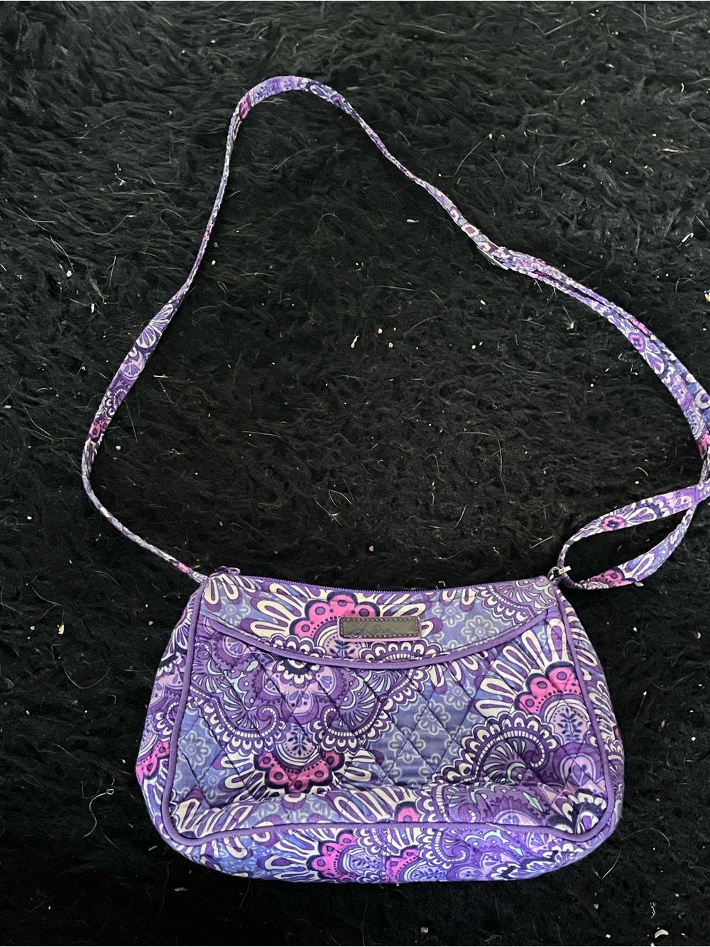 Vintage Vera Bradley Lilac Tapestry print crossbody bag